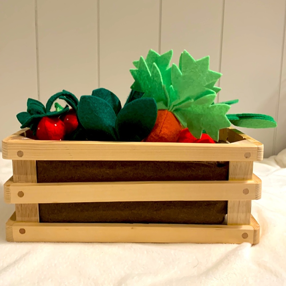 Pottery barn harvest/farmers market gently used kids play toy